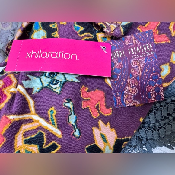 NWT Adorable knit midi tank dress in purple print by Xhilaration, ikat, bodycon - Picture 11 of 14